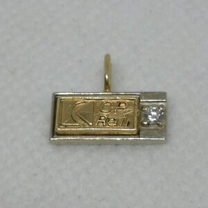 14k  vintage CP rail pendant